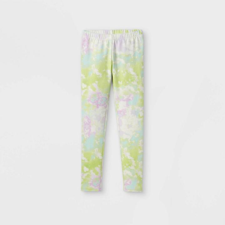 Girls' Tie-dye Leggings - Cat & Jack Cream
