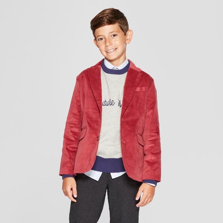 Boys' Velvet Holiday Fashion Jacket - Cat & Jack Red