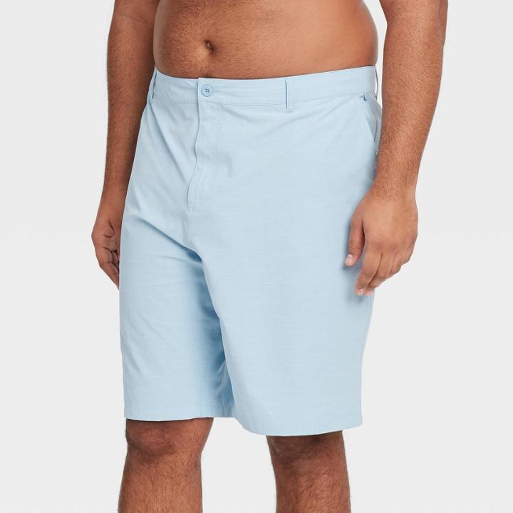 Men's Big & Tall 10.5 Hybrid Swim Shorts - Goodfellow & Co Polar Blue