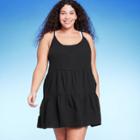 Women's Tiered Cover Up Mini Dress - Wild Fable Black
