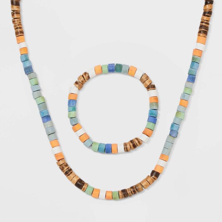 2pc Bracelet And Necklace Set - Cat & Jack , One Color