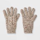 Women's Knit Gloves With Lining And Two Finger Tech Touch - Universal Thread Oatmeal