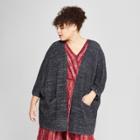 Women's Plus Size 3/4 Sleeve Open Layering Cardigan - Universal Thread Navy (blue) X