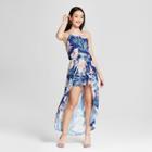 Le Kate Women's Floral Print High Neck Walk Through Dress - Everly Clothing (juniors') Navy