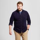 Men's Big & Tall Slim Fit Corduroy Long Sleeve Shirt - Goodfellow & Co Navy (blue)