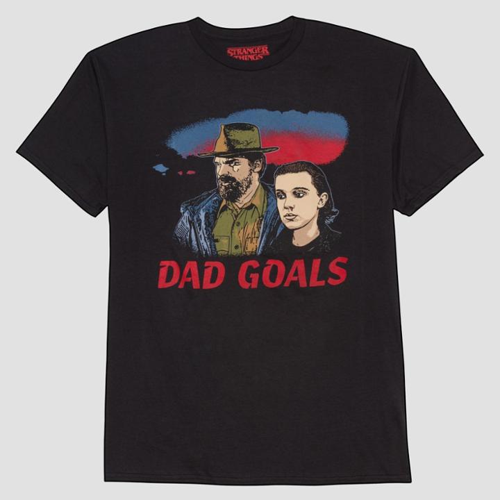 Men's Stranger Things Dad Goals Short Sleeve T-shirt - Panther