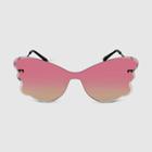 Women's Rimless Metal Butterfly Sunglasses - Wild Fable Coral Yellow
