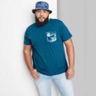 Men's Tall Standard Fit Short Sleeve Knit Crewneck T-shirt - Original Use Blue