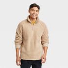 Men's Standard Fit High-neck Sweatshirt - Goodfellow & Co Tan