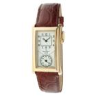 Peugeot Watches Men's Peugeot Vintage Leather Strap Watch - Brown, Gold