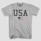 Mad Engine Men's Usa Americana Short Sleeve Graphic T-shirt - Gray S, Men's,