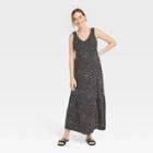 Sleeveless Knit Maternity Dress - Isabel Maternity By Ingrid & Isabel Black Polka Dot
