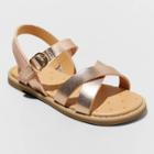 Toddler Girls' Serenity Criss Cross Sandals - Cat & Jack Rose Gold