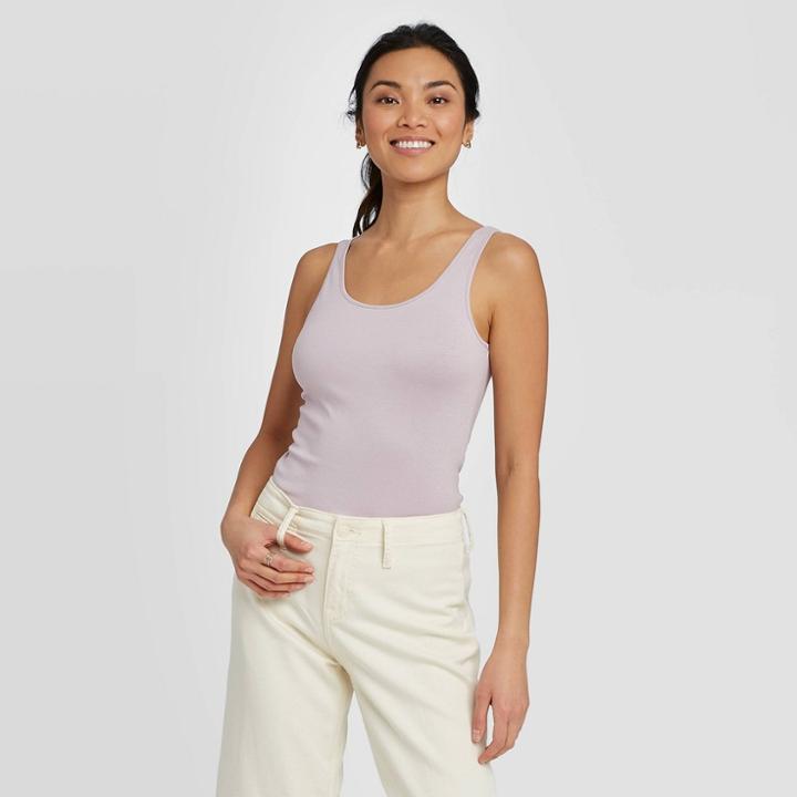 Women's Slim Fit Any Day Tank Top - A New Day Light Purple