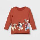 Disney Toddler Boys' Mickey Mouse French Terry Pullover - Brown