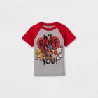 Toddler Boys' Paw Patrol 'we Ruff You' Valentine's Day Short Sleeve Graphic T-shirt - Red