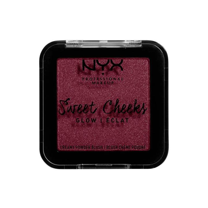 Nyx Professional Makeup Sweet Cheeks Creamy Powder Blush Glowy Red Riot