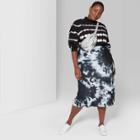 Women's Plus Size Tie Dye Bias Cut Midi Skirt - Wild Fable 4x,