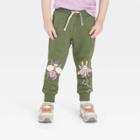 Toddler Boys' Bug Knee French Terry Pull-on Jogger Pants - Cat & Jack Olive Green