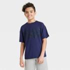 Boys' Chest Striped T-shirt - All In Motion Navy Blue
