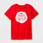 Toddler Santa's Fan Club Graphic T-shirt - Cat & Jack Red 12m, Kids Unisex