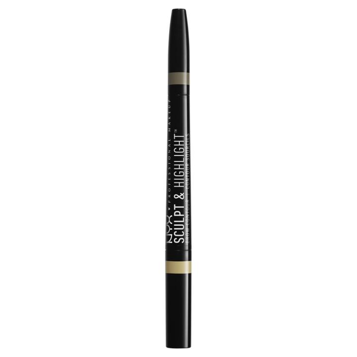 Nyx Professional Makeup Sculpt & Highlight Brow Contour Vanilla/taupe - 0.025oz, White / Brown