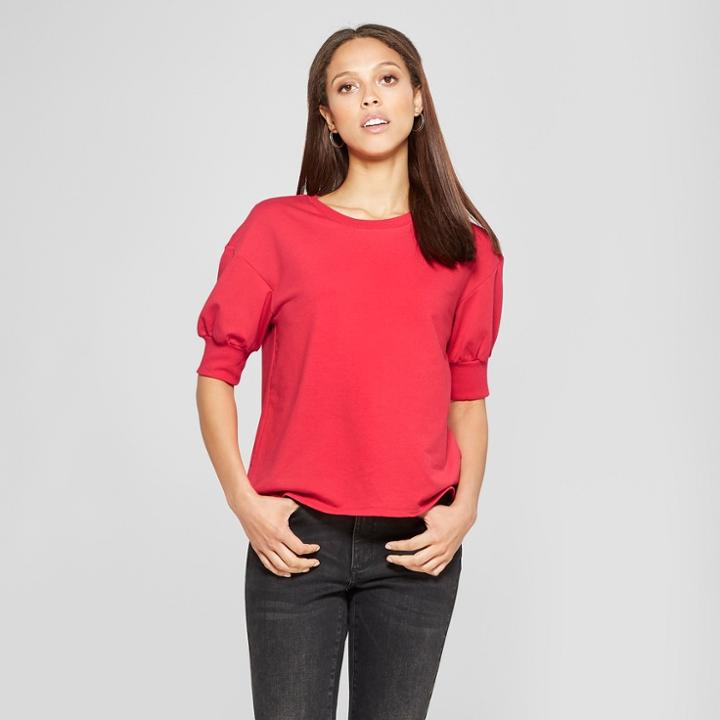 Mossimo Women's Short Sleeve Drop Puff Sleeve T-shirt -