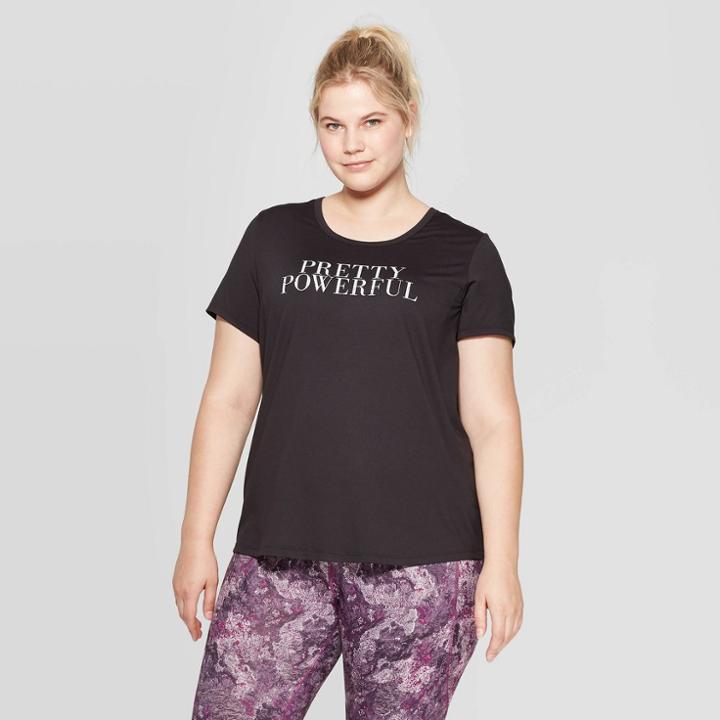 Women's Plus Size Short Sleeve Graphic T-shirt - C9 Champion Black