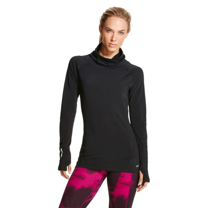 Women's Cold Weather Compression Mock Neck T-shirt - C9 Champion Black