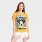 Modern Lux Women's Smoky Mountains Short Sleeve Graphic Boyfriend T-shirt - Yellow