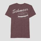 Men's Short Sleeve Schmear With Bagel Graphic T-shirt - Awake Burgundy