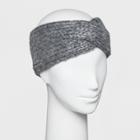 Women's Knit Crossover Cold Weather Headband - A New Day Gray