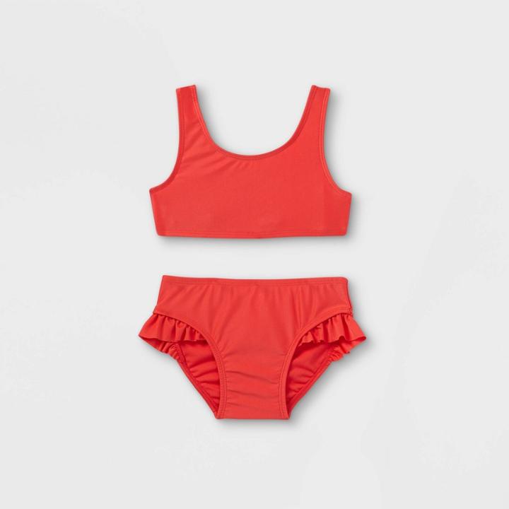 Toddler Girls' 2pc Bikini Set - Cat & Jack Red