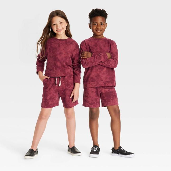 Kids' Midi Shorts - Cat & Jack Burgundy