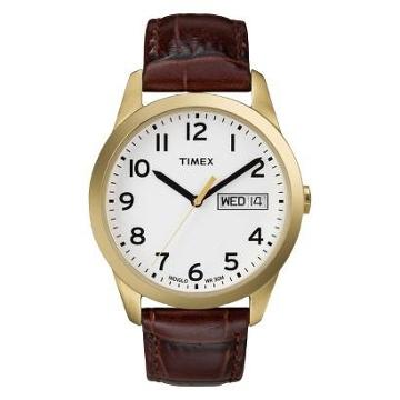 Timex Men's Leather Watch - Brown