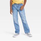 Boys' Relaxed Straight Fit Jeans - Cat & Jack Medium Wash 10,