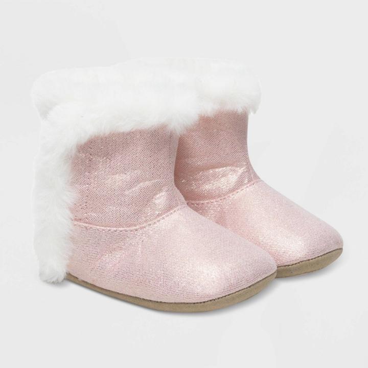 Baby Girls' Ro+me By Robeez Fur Boots - Pink