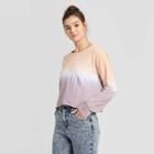 Women's Tie Dye Cropped Sweatshirt - Grayson Threads (juniors') - Orange/purple Wash Xs, Women's, White