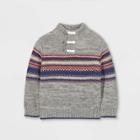 Toddler Boys' Fair Isle Mock Neck Pullover Sweater - Cat & Jack Heather Gray