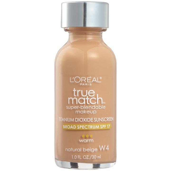 L'oreal Paris True Match Super-blendable Foundation Makeup With Spf 17 - W4 Natural Beige