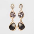 Multi Stone With Ombre Effect Drop Earrings - A New Day Black