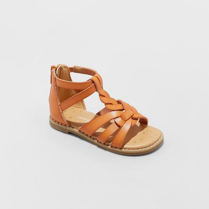 Toddler Girls' Kairi Gladiator Sandals - Cat & Jack Cognac