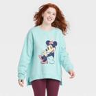 Women's Disney Minnie Mouse Graphic Sweatshirt - Aqua Blue