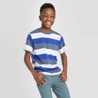 Petiteboys' Short Sleeve Stripe T-shirt - Cat & Jack Navy Xs, Boy's, Blue