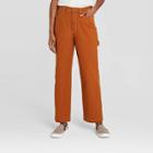 Women's High-rise Carpenter Straight Cropped Jeans - Universal Thread Rust