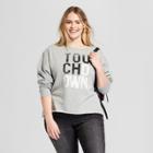 Modern Lux Women's Plus Size Touchdown Long Sleeve French Terry Graphic T-shirt (juniors') - Modern