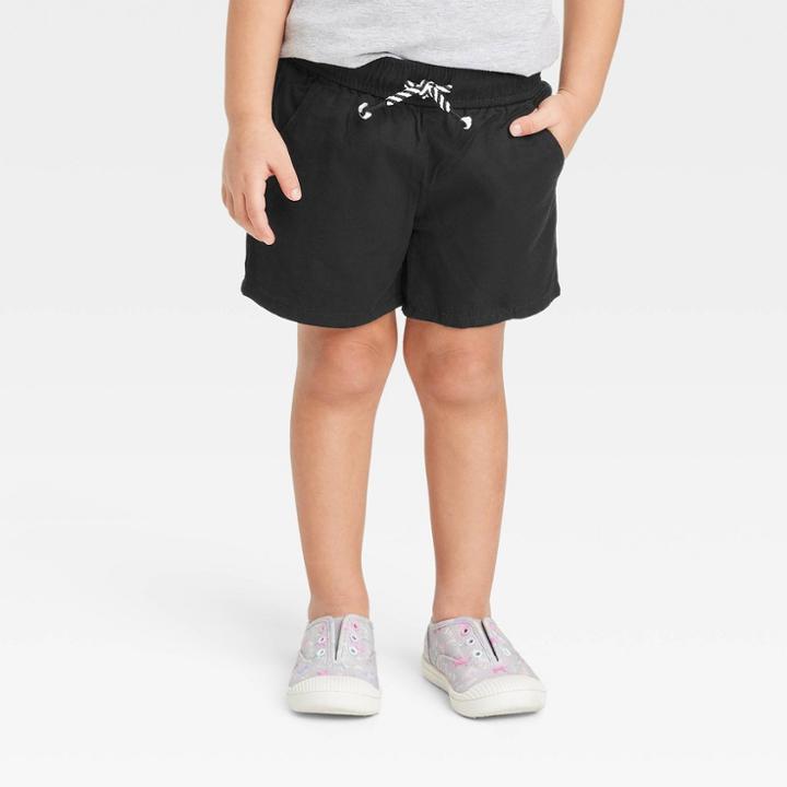 Toddler Girls' Woven Shorts - Cat & Jack Black