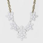 Sugarfix By Baublebar Floral Statement Necklace - White, Girl's
