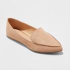 Women's Micah Wide Width Pointy Toe Loafers - A New Day Tan 11w,