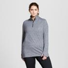 Women's Plus-size 1/2 Zip Pullover - C9 Champion Dark Heather Gray